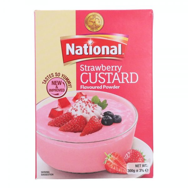 National Strawberry Custard 300g