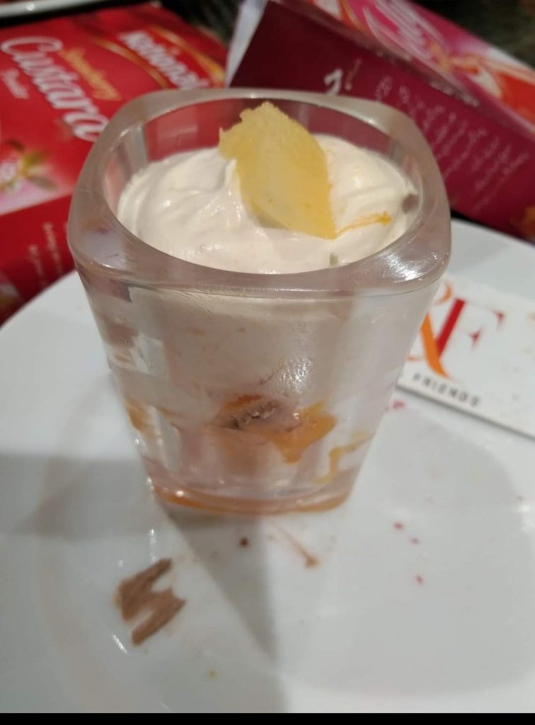 Custard cream shots
